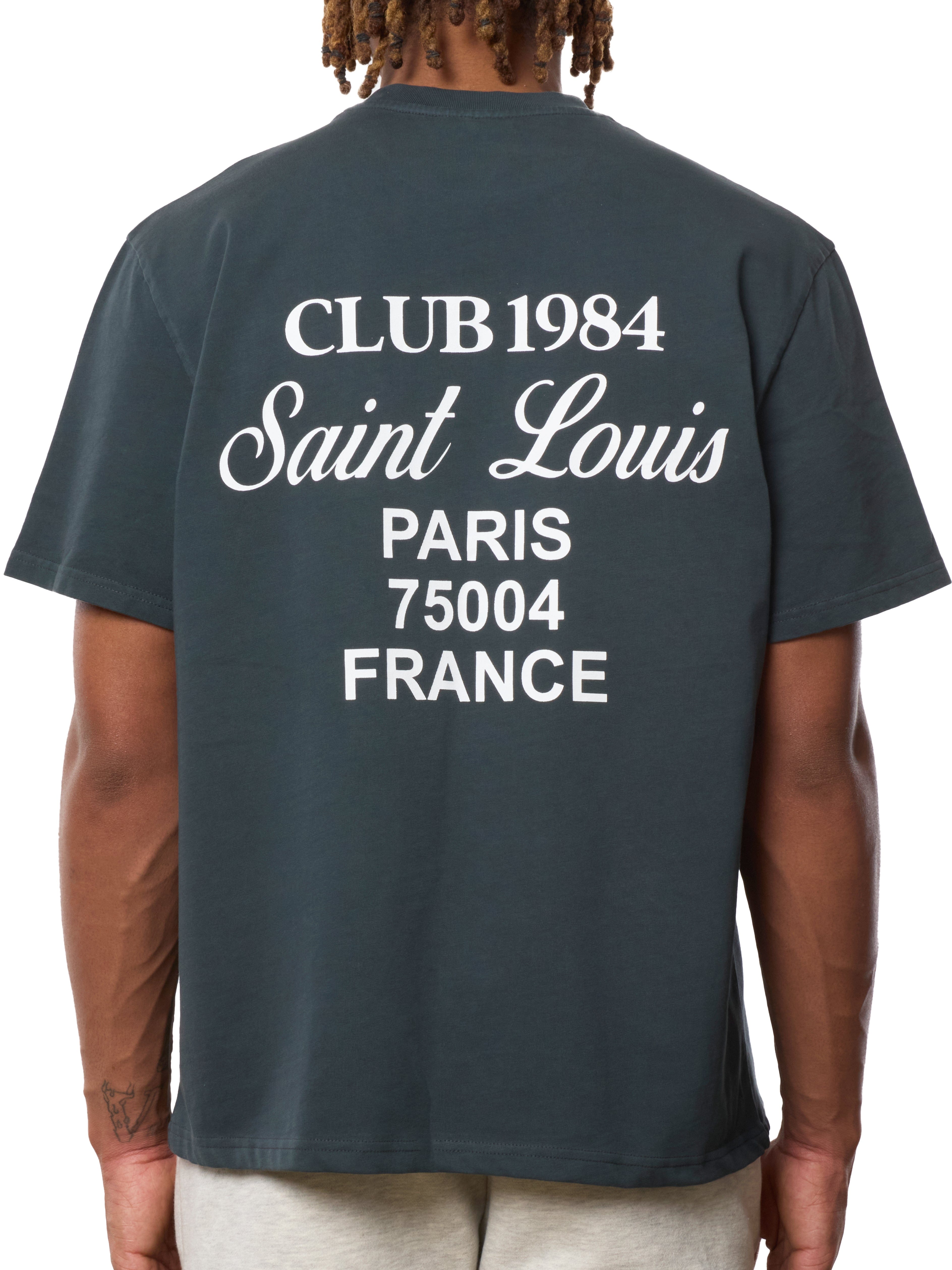 CLUB 1984. Patron Script T-shirt - Washed Grey T-Shirt