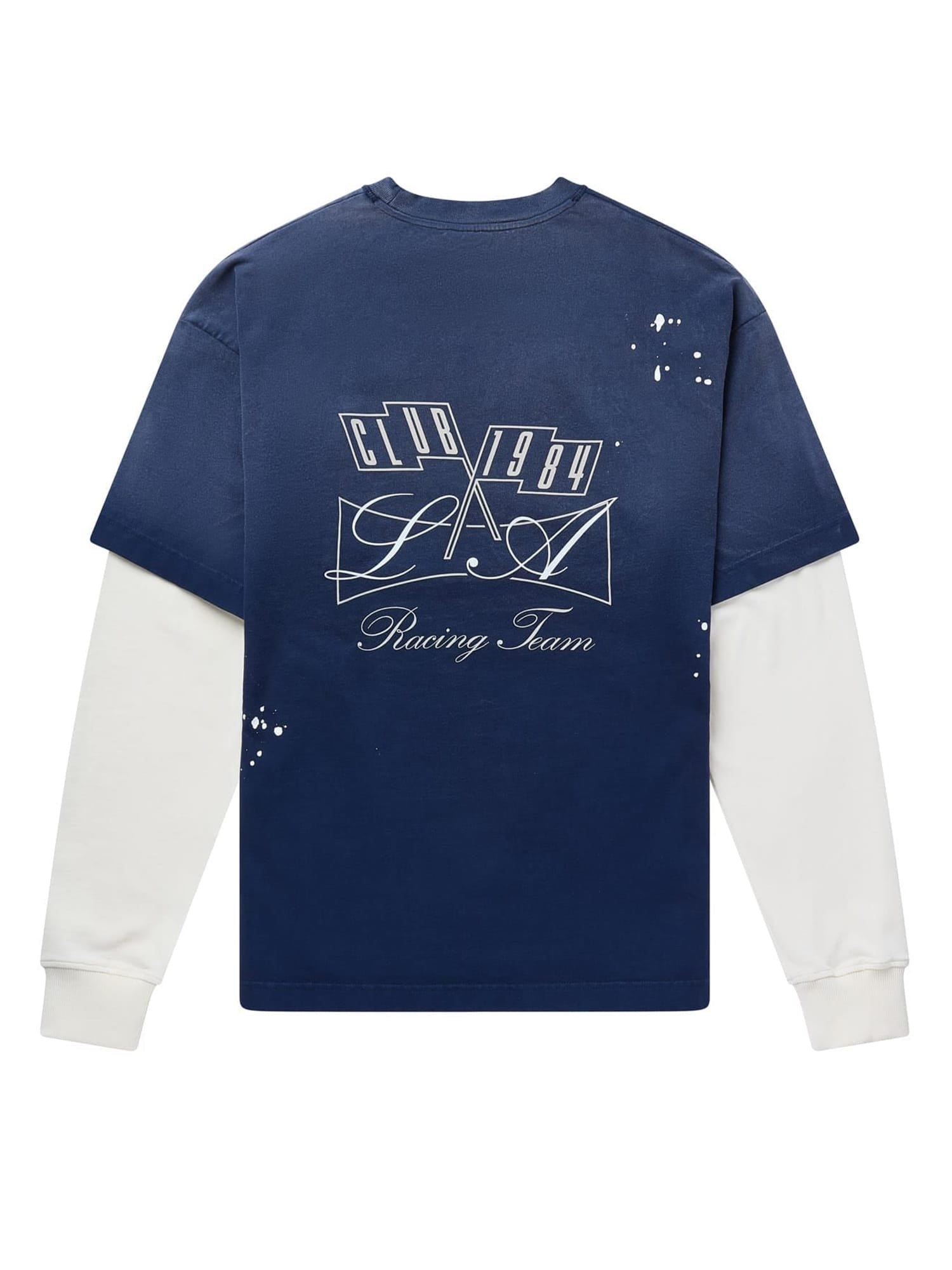 CLUB 1984. Piston LS T-shirt - Washed Navy T-Shirt