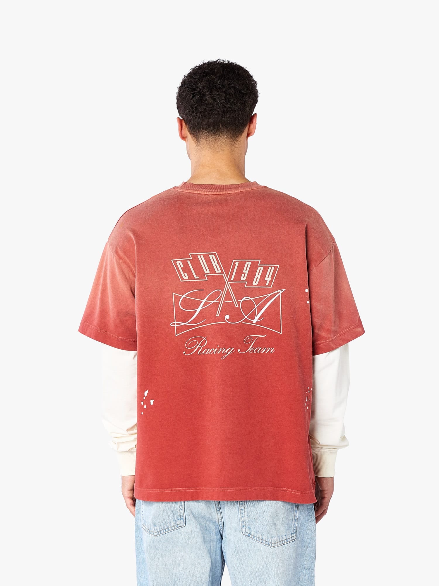 CLUB 1984. Piston LS T-shirt - Washed Orange T-Shirt