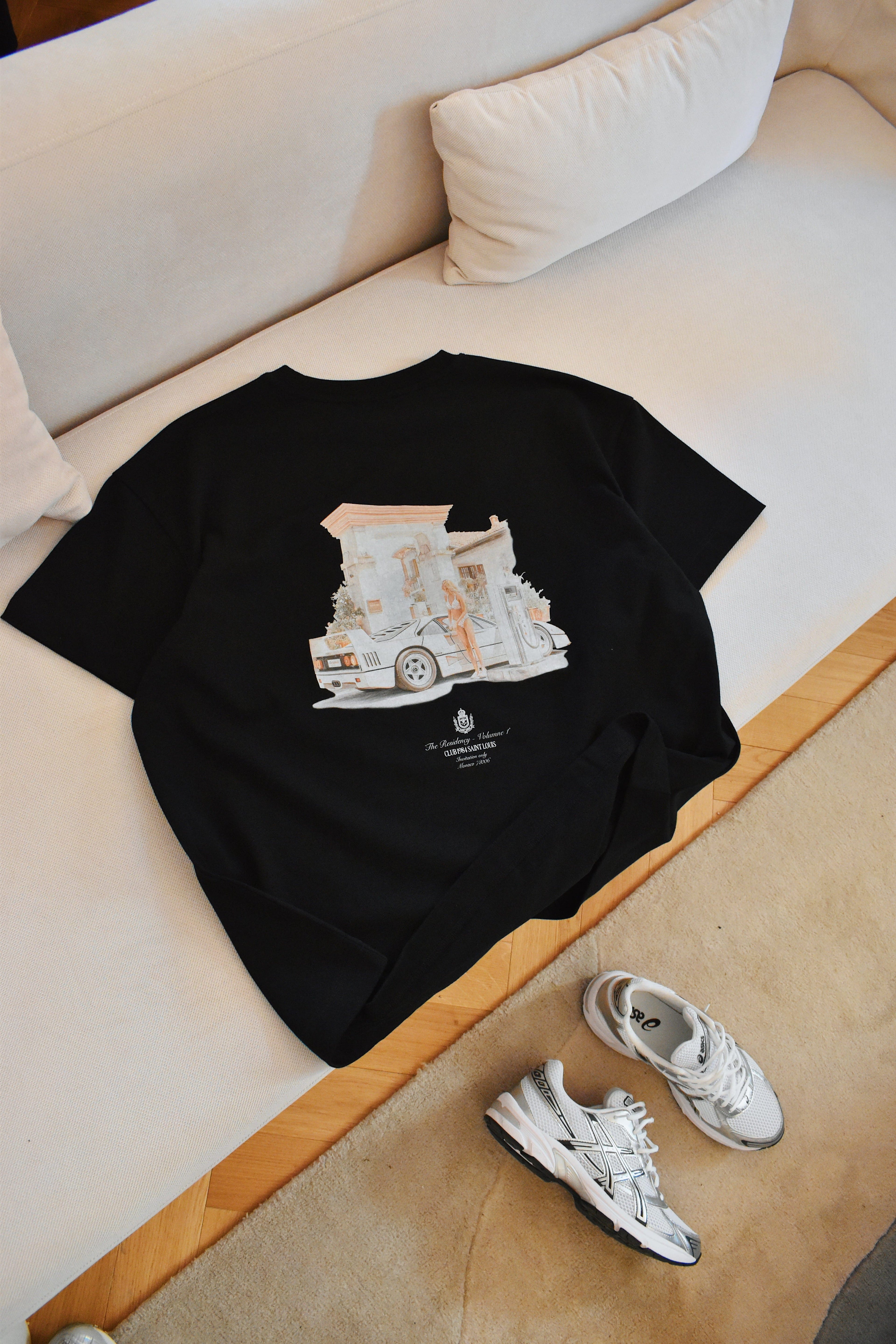 CLUB 1984. Pit Stop T-shirt - Black T-Shirt