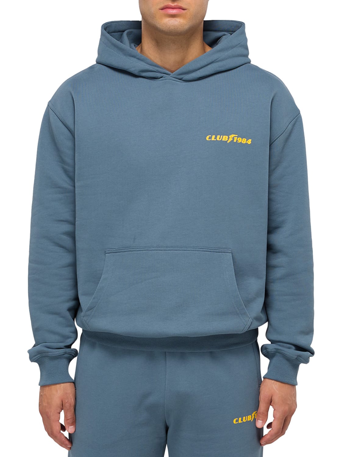 CLUB 1984. Pitstop Hoodie - Slate Blue Hoodie