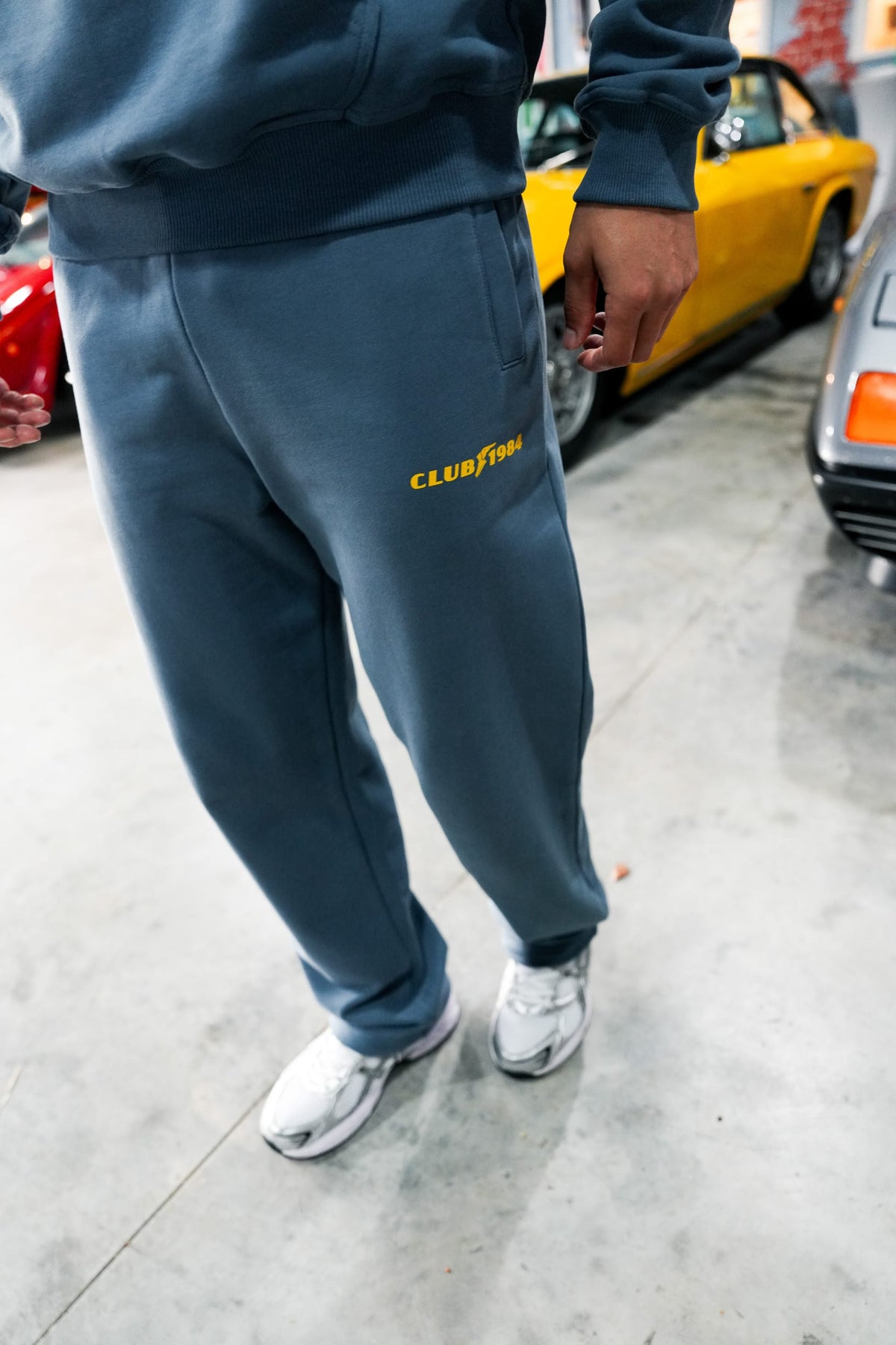 CLUB 1984. Pitstop Sweatpants - Slate Blue Sweatpants