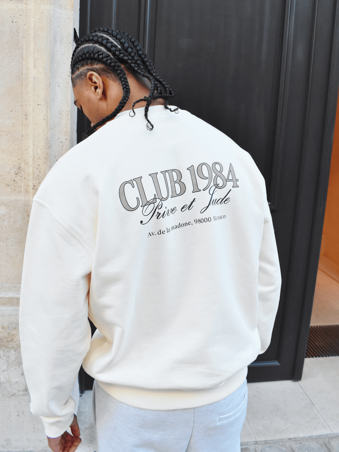 CLUB 1984. Prive et Jude Sweatshirt - Off White Sweatshirt