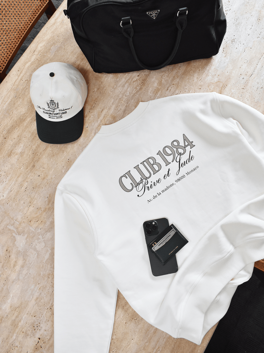 CLUB 1984. Prive et Jude Sweatshirt - Off White Sweatshirt