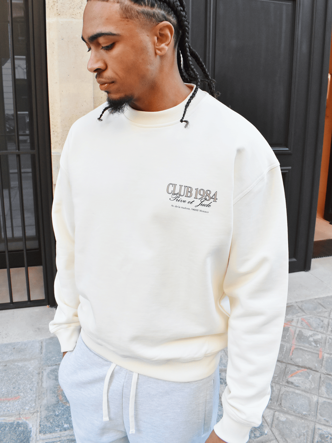 CLUB 1984. Prive et Jude Sweatshirt - Off White Sweatshirt