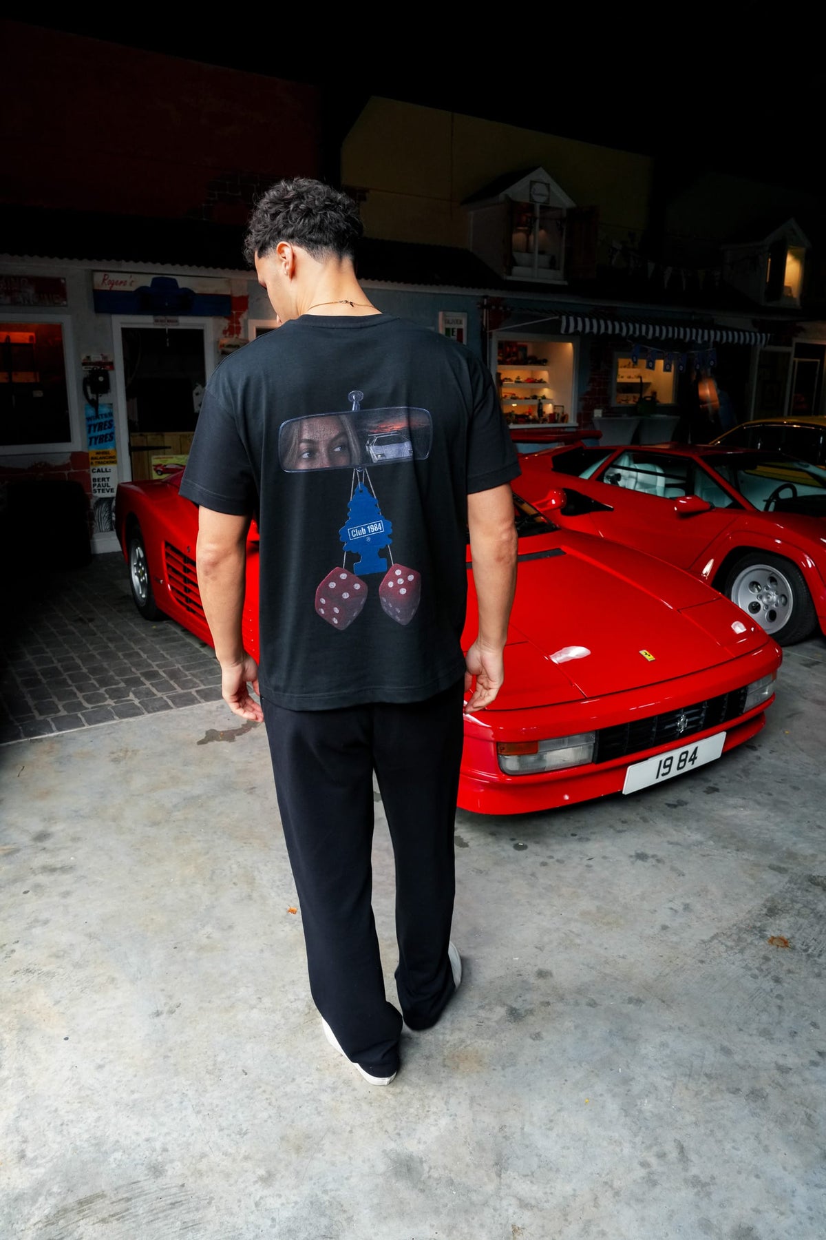 CLUB 1984. Rear View T-shirt - Black T-Shirt