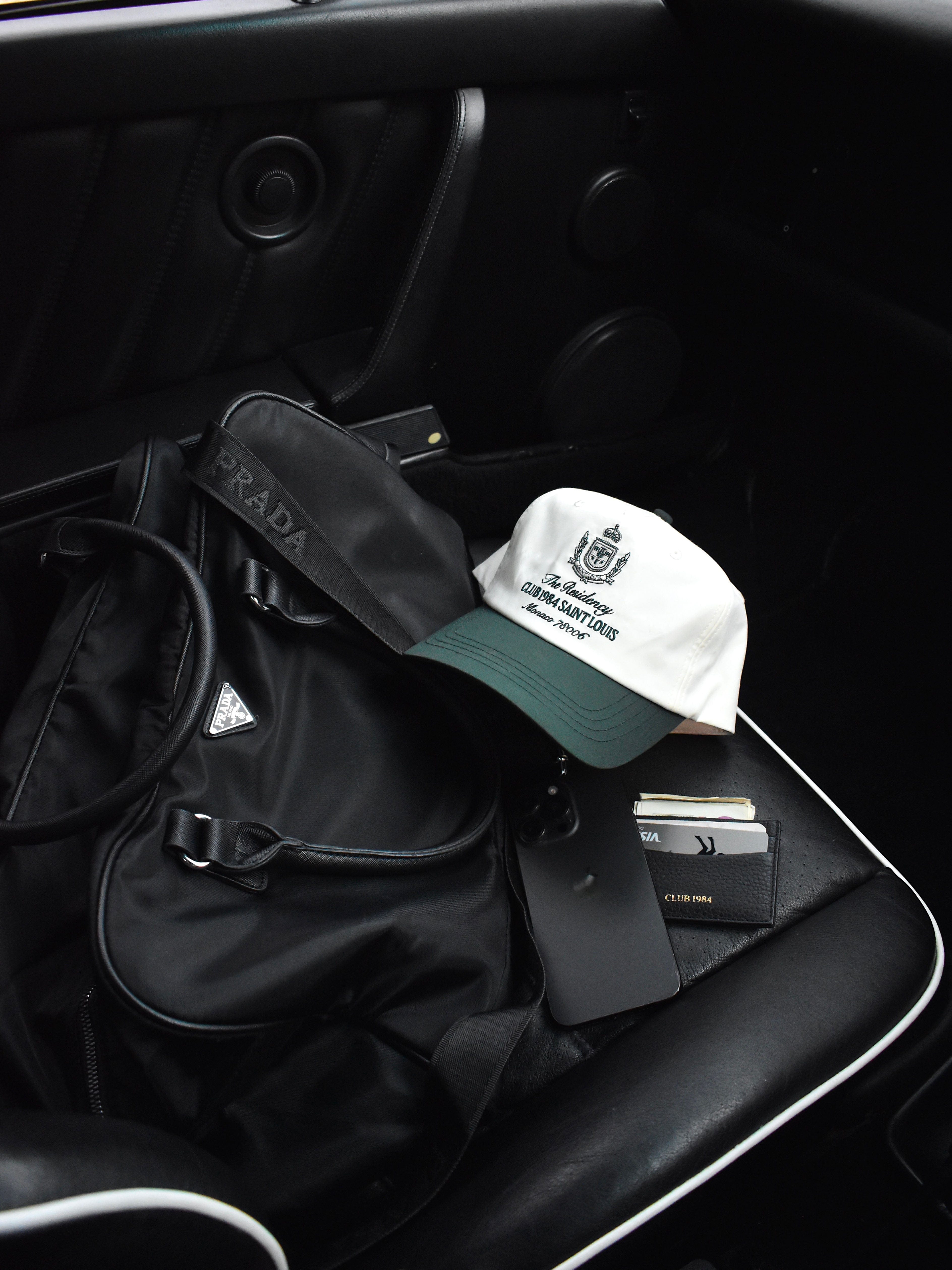 CLUB 1984. Residency Cap - Off White/Green Accessories 1984-2025-0119-10