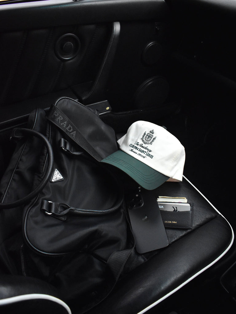 CLUB 1984. Residency Cap - Off White/Green Accessories 1984-2025-0119-10