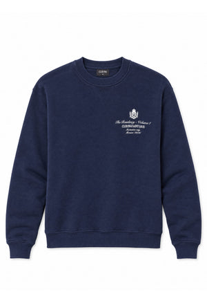 CLUB 1984. Residency Distressed Sweatshirt - Navy Sweatshirt
