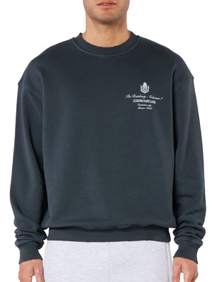 CLUB 1984. Residency Distressed Sweatshirt - Washed Grey Sweatshirt