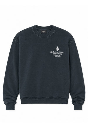 CLUB 1984. Residency Distressed Sweatshirt - Washed Grey Sweatshirt
