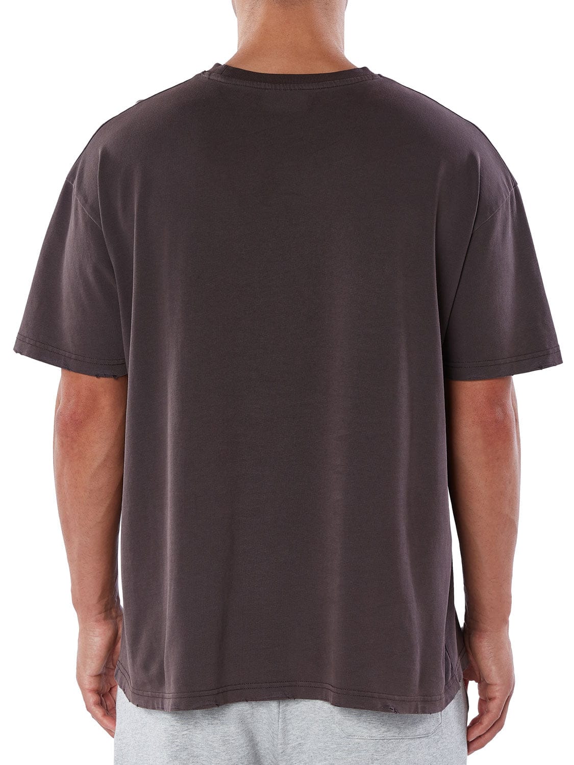 CLUB 1984. Residency Distressed T-Shirt - Coffee T-Shirt