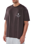 CLUB 1984. Residency Distressed T-Shirt - Coffee T-Shirt