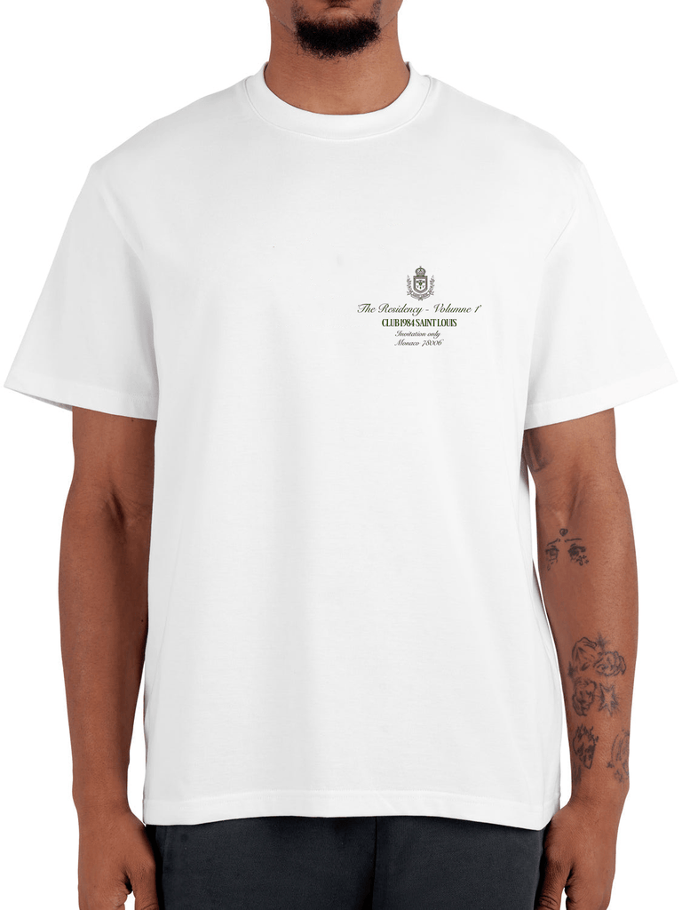 CLUB 1984. Residency Distressed T-Shirt - Vintage White T-Shirt