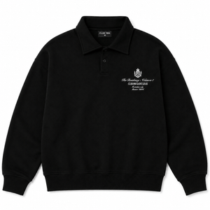 CLUB 1984. Residency Polo Sweatshirt - Black (PRE ORDER) Sweatshirt