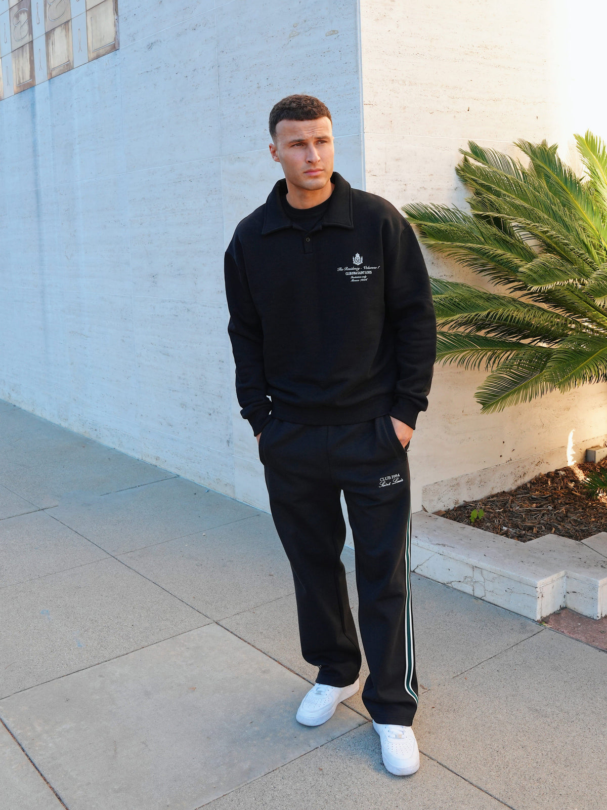 Residency Polo Sweatshirt - Black