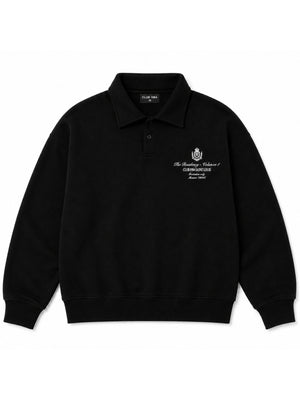 CLUB 1984. Residency Polo Sweatshirt - Black Sweatshirt