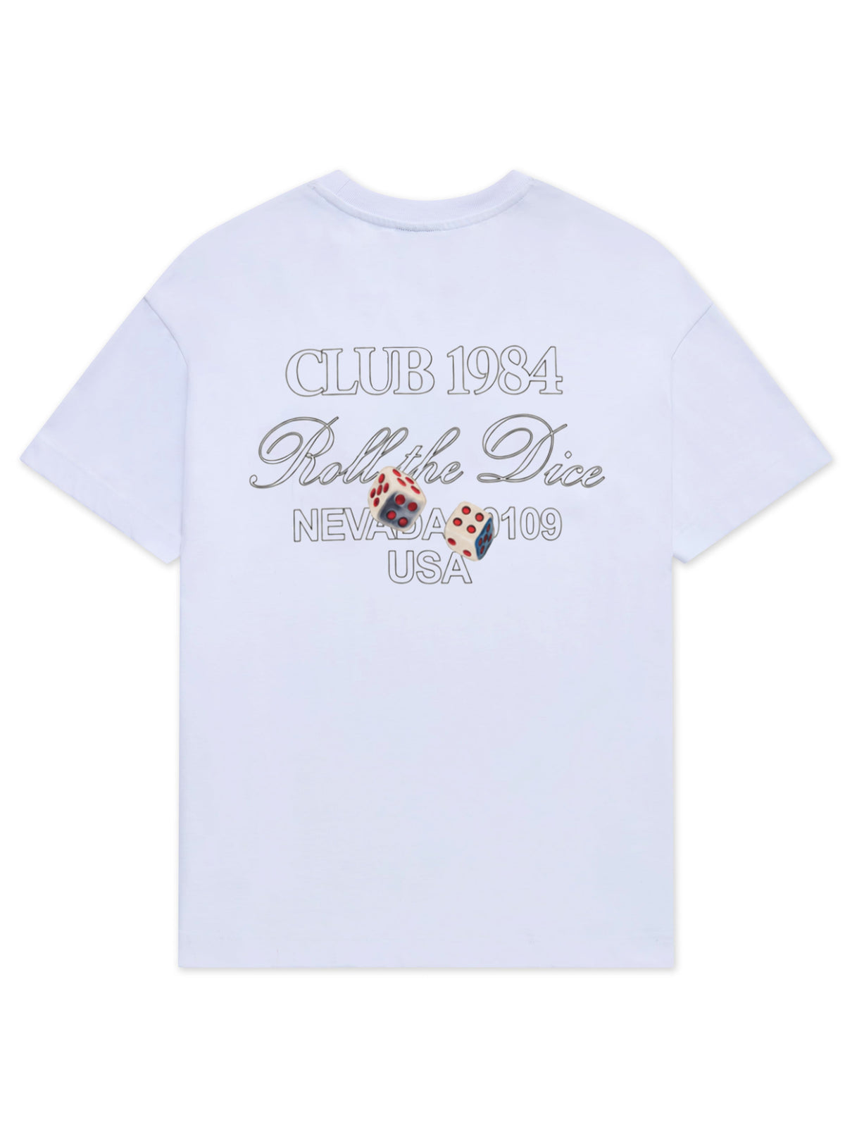 CLUB 1984. Roll The Dice T-shirt - White (PRE ORDER) T-Shirt