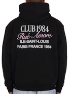 CLUB 1984. Rue Amore Script Hoodie - Black Hoodie