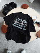 CLUB 1984. Rue Amore Script T-shirt - Black T-Shirt