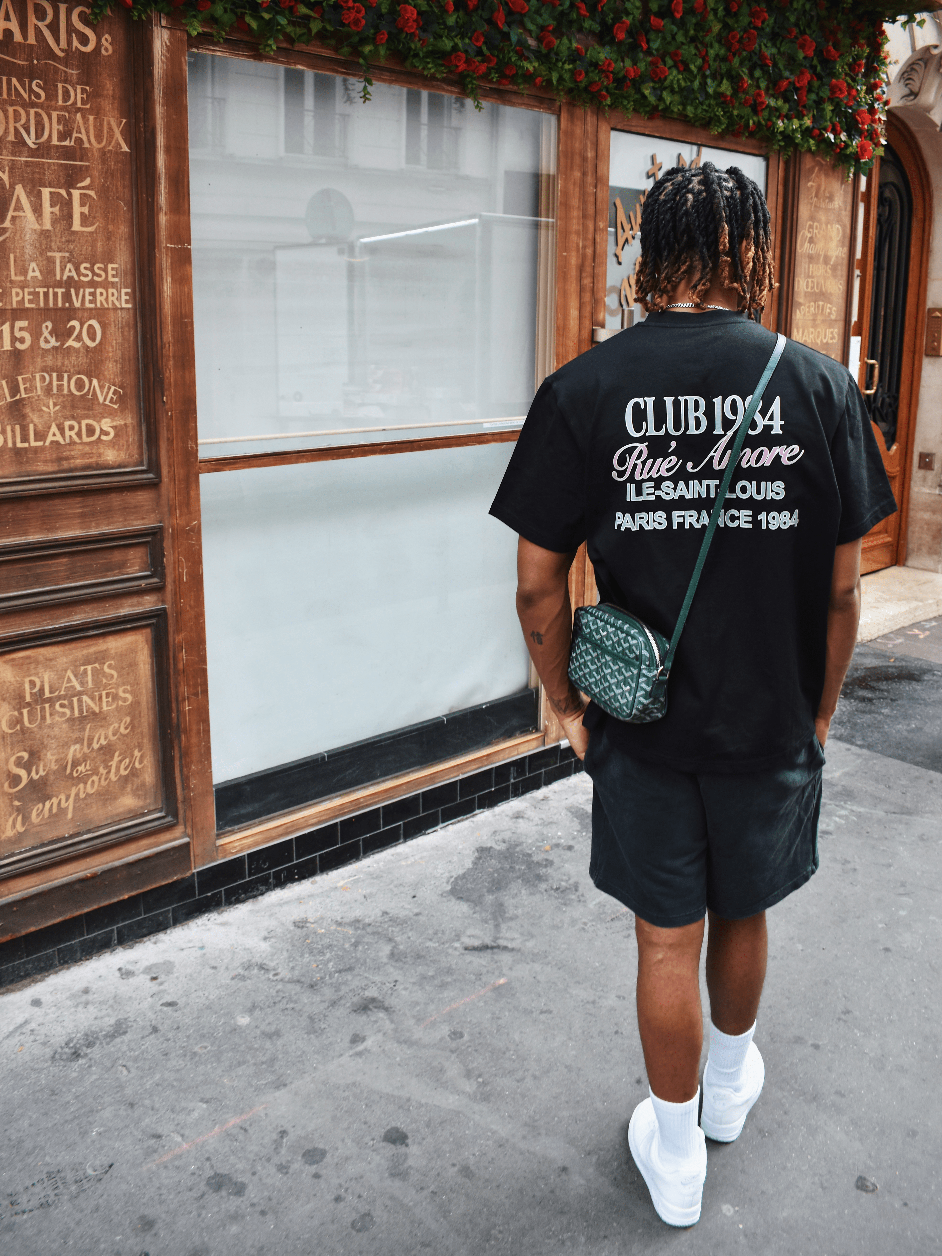 CLUB 1984. Rue Amore Script T-shirt - Black T-Shirt