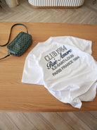 CLUB 1984. Rue Amore Script T-shirt - White T-Shirt
