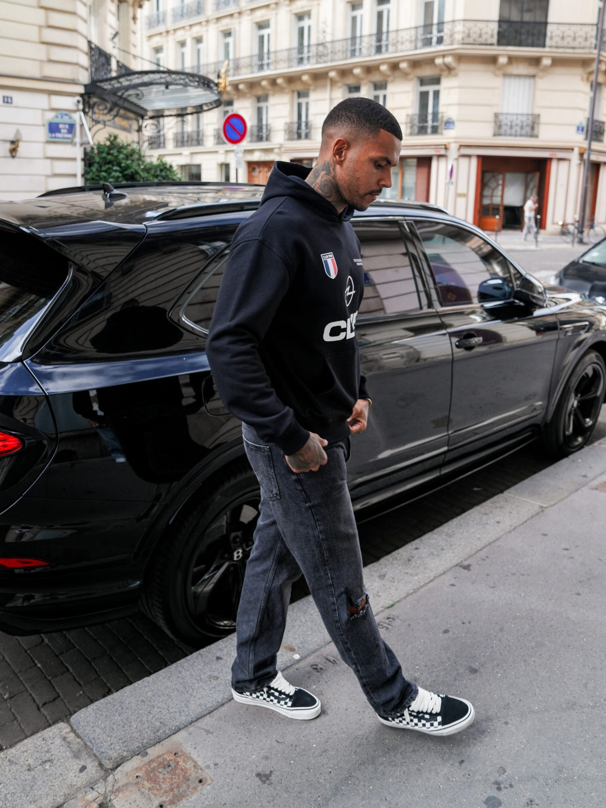 CLUB 1984. Rue Delesseux Hoodie - Black Hoodie