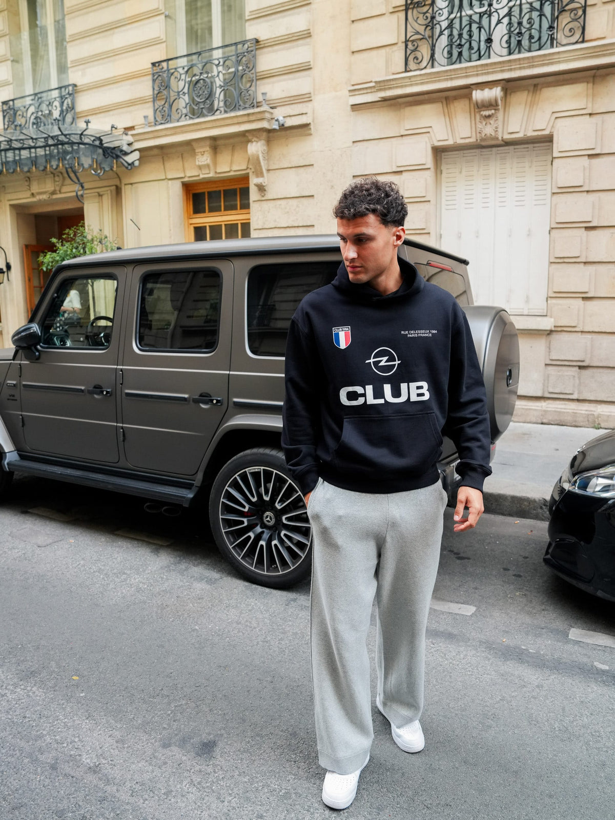 CLUB 1984. Rue Delesseux Hoodie - Black Hoodie
