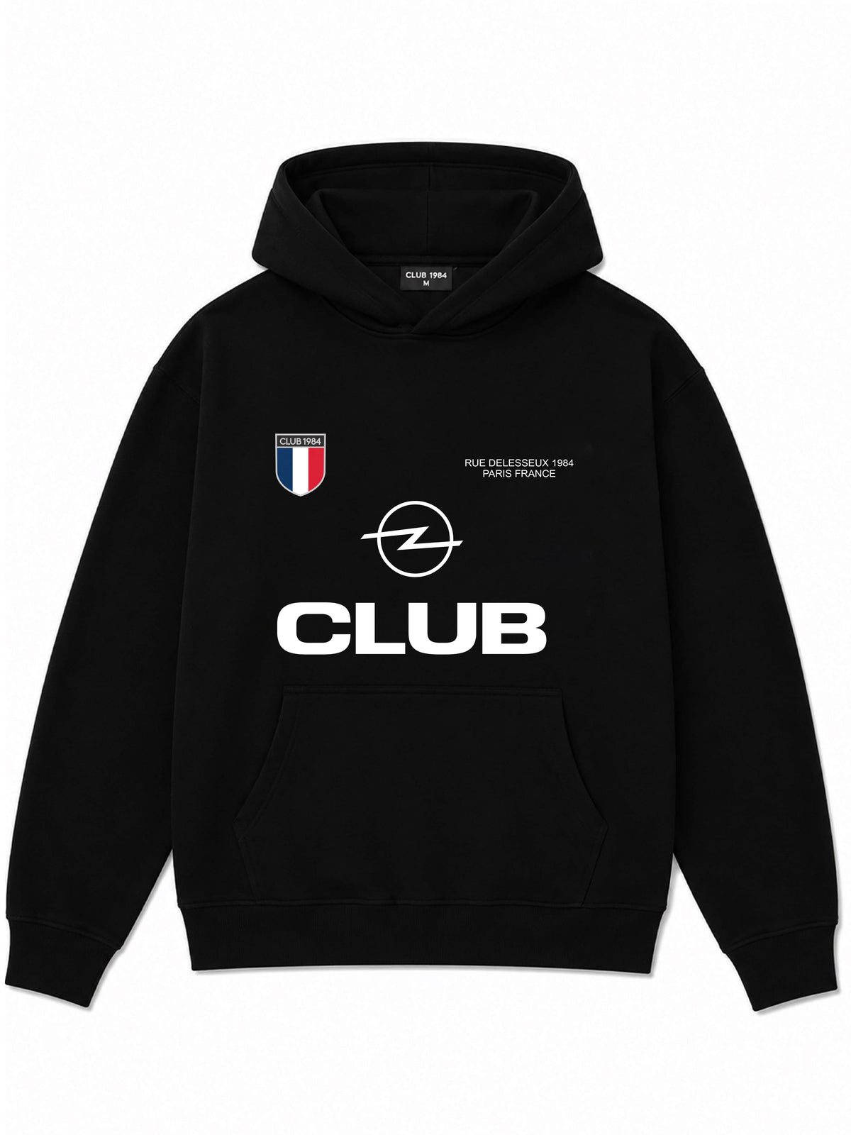 CLUB 1984. Rue Delesseux Hoodie - Black Hoodie