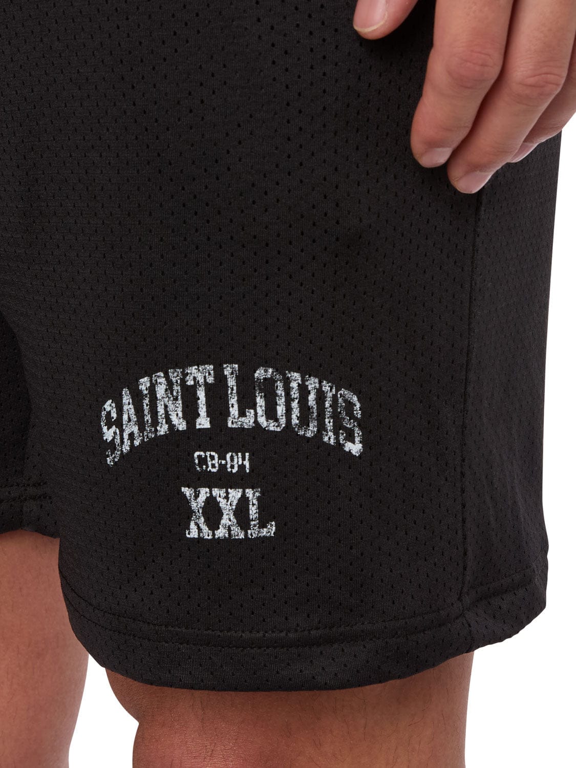 CLUB 1984. Saint Louis XXL Mesh Shorts - Black shorts