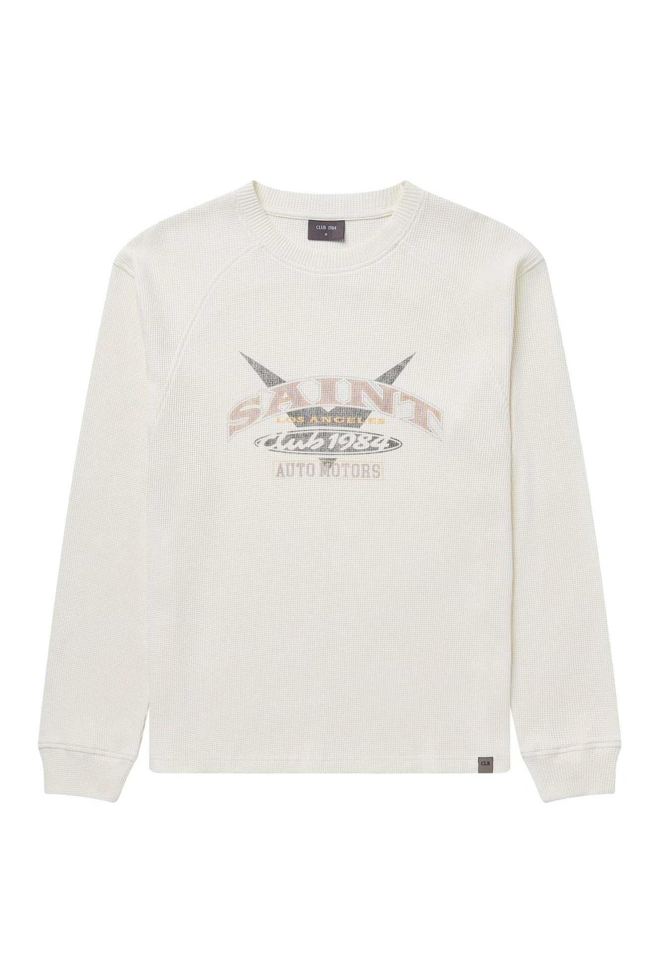 CLUB 1984. Saint Motors Waffle LS T-shirt - Off White T-Shirt