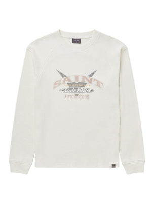 CLUB 1984. Saint Motors Waffle LS T-shirt - Off White T-Shirt