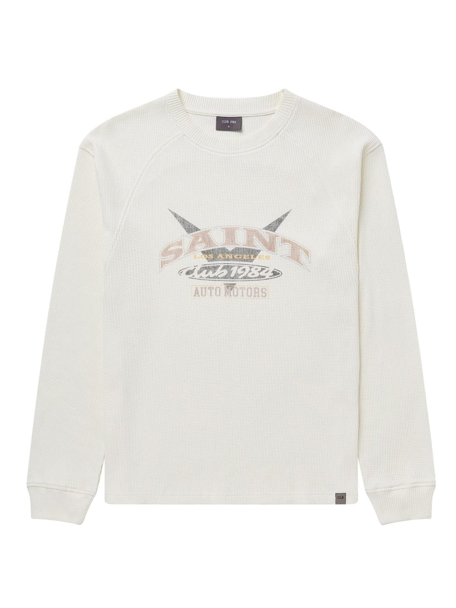 CLUB 1984. Saint Motors Waffle LS T-shirt - Off White T-Shirt