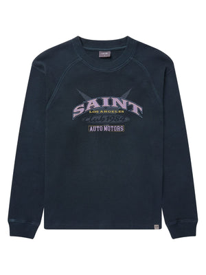 CLUB 1984. Saint Motors Waffle LS T-shirt - Washed Black T-Shirt