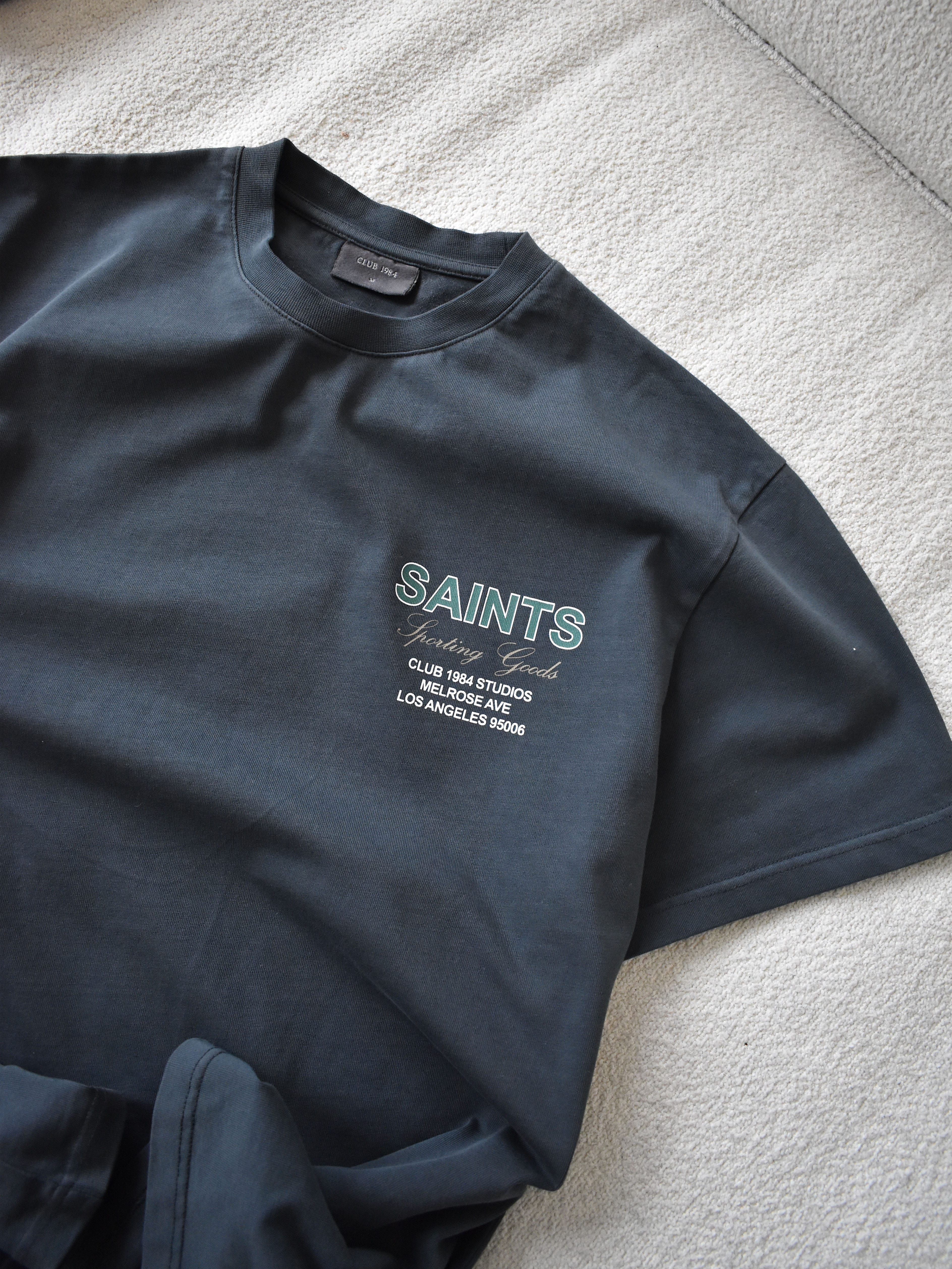 CLUB 1984. Saints T-shirt - Washed Grey T-Shirt