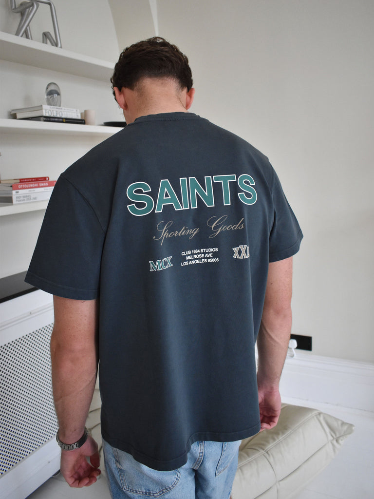 CLUB 1984. Saints T-shirt - Washed Grey T-Shirt