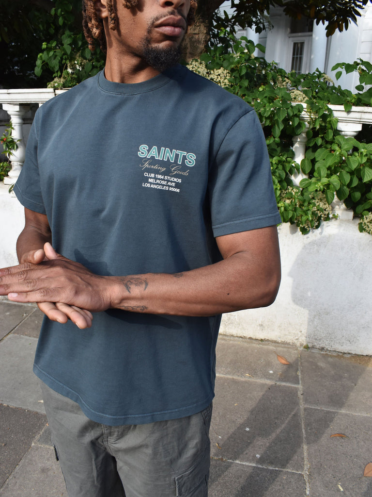 CLUB 1984. Saints T-shirt - Washed Grey T-Shirt