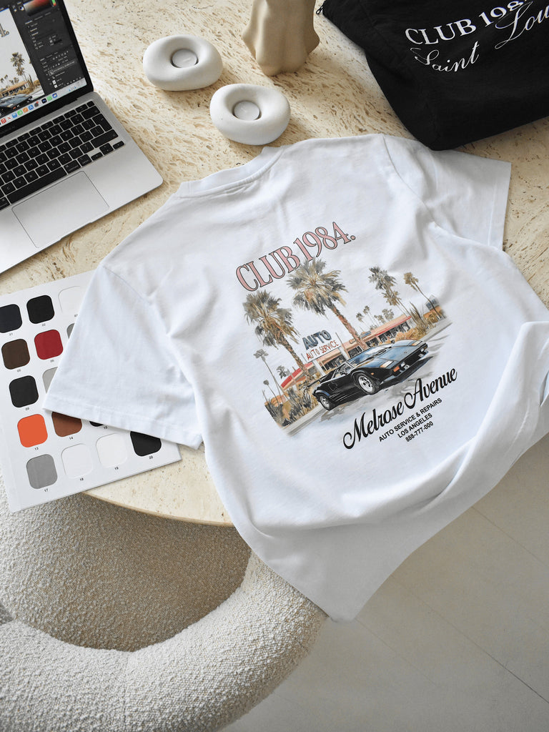 CLUB 1984. San Andreas T-shirt - White T-Shirt