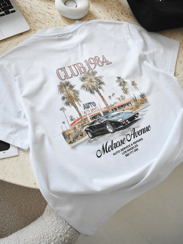 CLUB 1984. San Andreas T-shirt - White T-Shirt