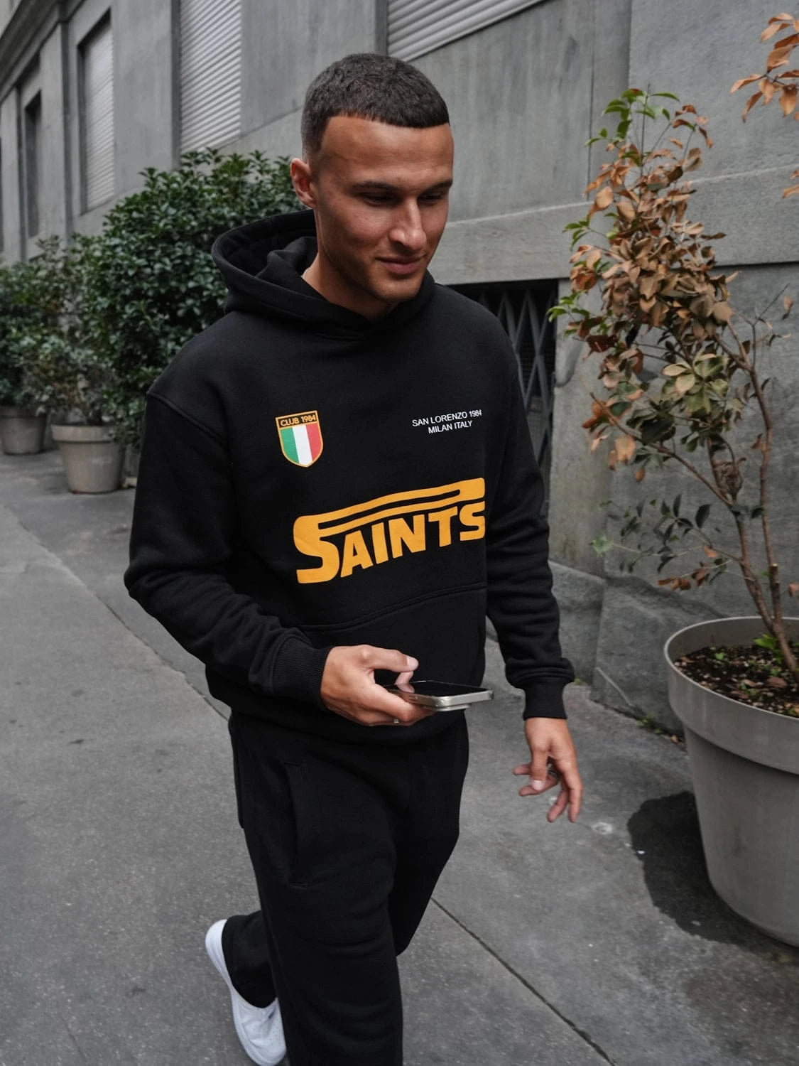 CLUB 1984. San Lorenzo Hoodie - Black Hoodie