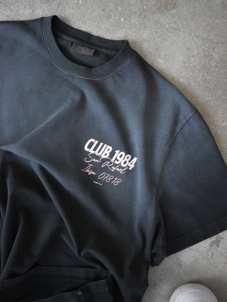 CLUB 1984. San Rafael T-shirt - Washed Black T-Shirt