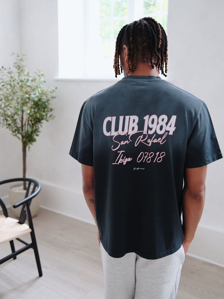 CLUB 1984. San Rafael T-shirt - Washed Black T-Shirt