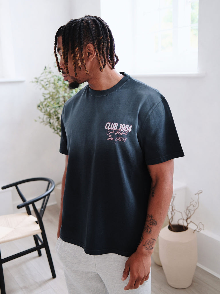 CLUB 1984. San Rafael T-shirt - Washed Black T-Shirt