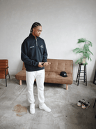 CLUB 1984. Signature 1/4 Zip - Washed Black 1/4 zip