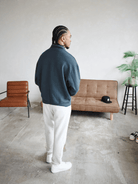 CLUB 1984. Signature 1/4 Zip - Washed Grey 1/4 zip