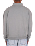 CLUB 1984. Signature 1/4 Zip - Washed Light Grey 1/4 zip