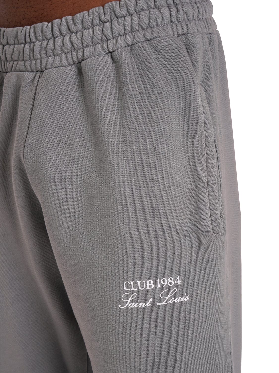 CLUB 1984. Signature Cuffed Sweatpants - Washed Light Grey Sweatpants