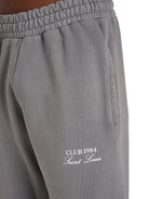 CLUB 1984. Signature Cuffed Sweatpants - Washed Light Grey Sweatpants