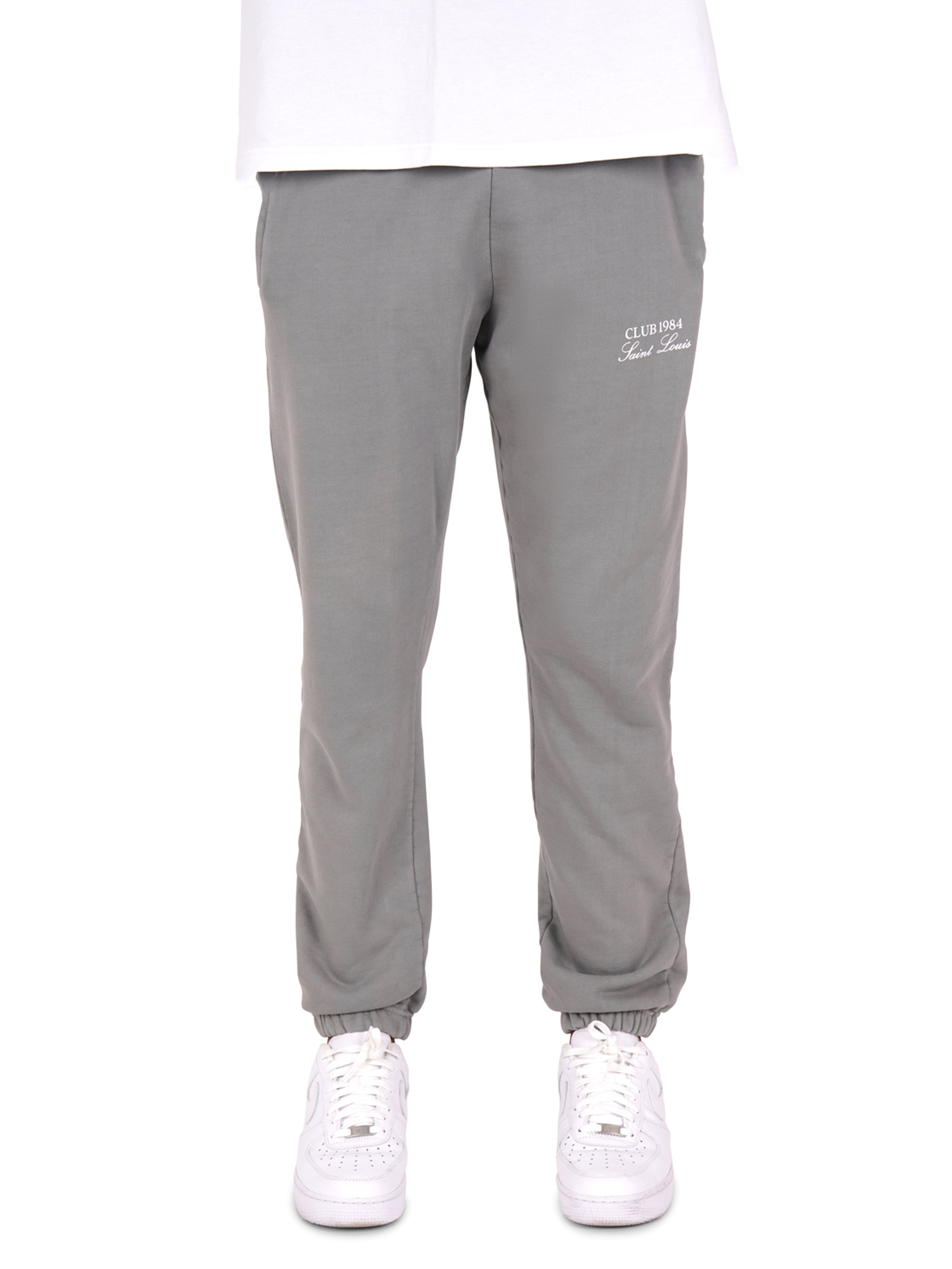CLUB 1984. Signature Cuffed Sweatpants - Washed Light Grey Sweatpants