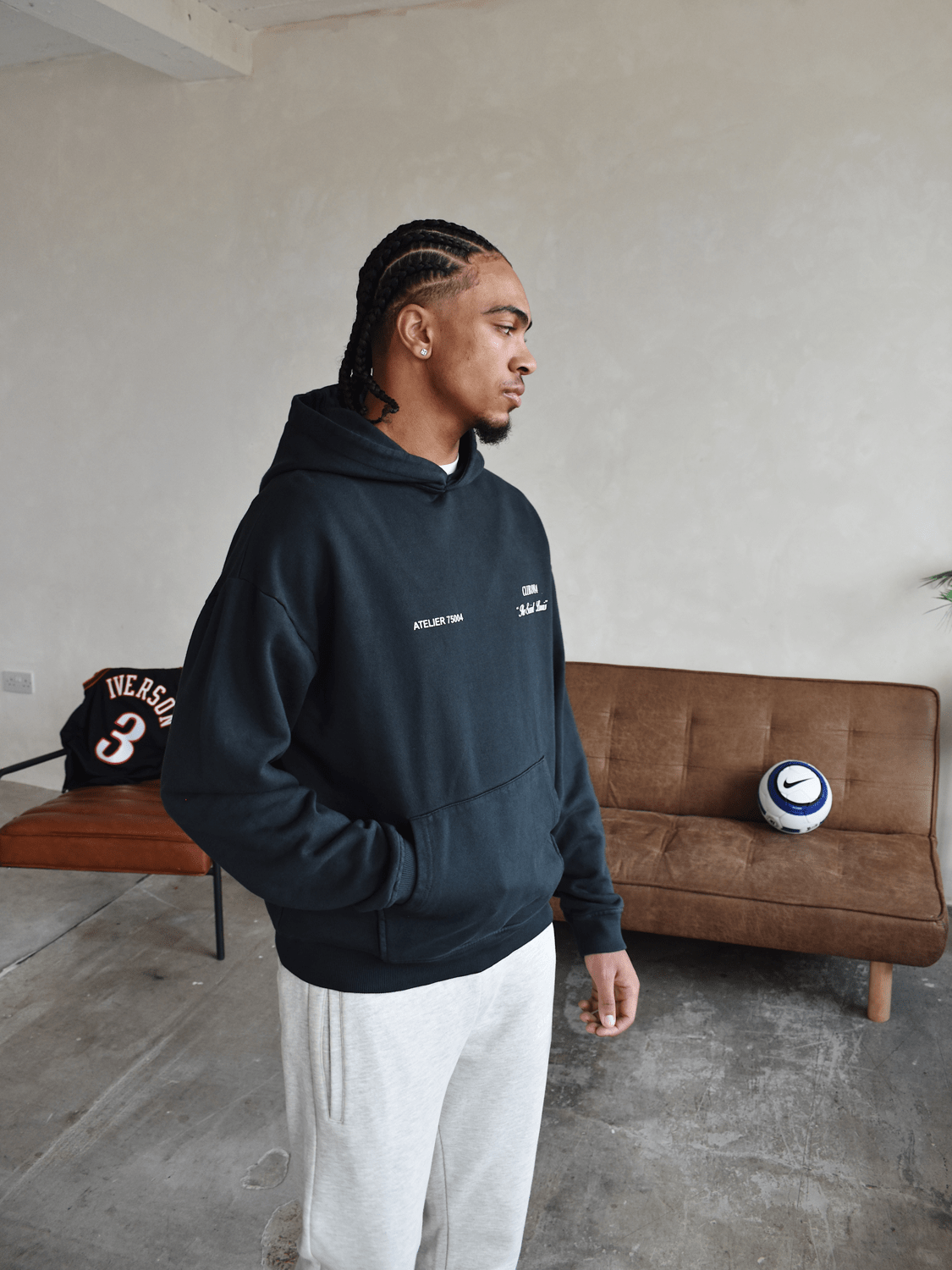 CLUB 1984. Signature Hoodie - Washed Black Hoodie